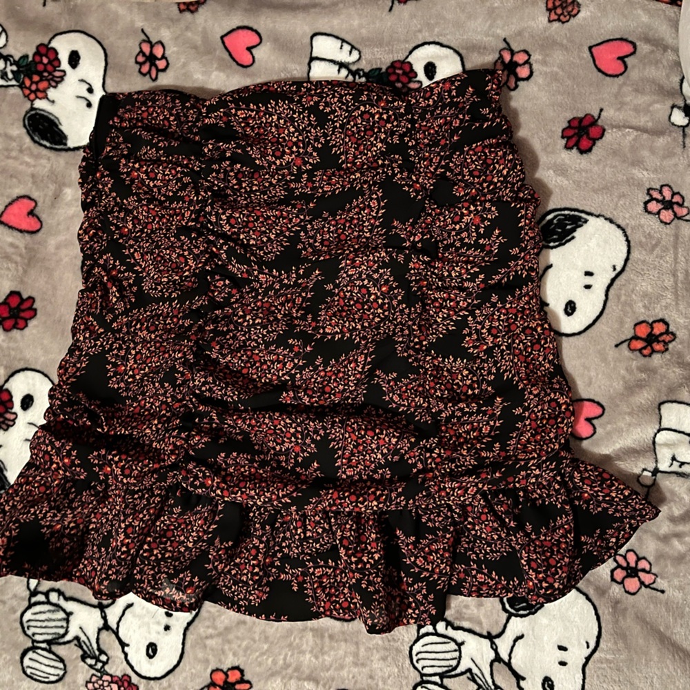 Ruffled black and red skirt from Forever 21